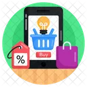 Compras Electronicas Compras En Linea Compras Moviles Icon