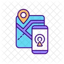 Remoto Ubicacion Gps Icono