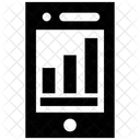 Grafico De Barras Analisis En Linea Aplicacion Empresarial Icono