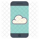 Telefono Nube Movil Icono