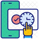 Aplicaciones De Seguimiento Del Tiempo Aplicacion Movil Icono