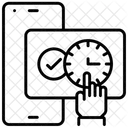 Aplicaciones De Seguimiento Del Tiempo Aplicacion Movil Icono