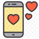 Smartphone Amor Amor Movel Ícone