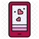 Aplicativo De Namoro Smartphone Amor Ícone