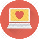 Laptop Coracoes Amor Icon