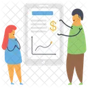 Grafico De Crescimento Aplicativo Financeiro Aplicativo Movel Ícone