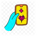 Ilustracao Vibrante De Aplicativos De Saude Digital Aplicativos De Saude Digital Medicos Ícone