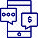 Dinheiro Fala Conversa Discussao Ícone
