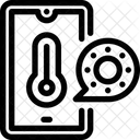 Aplicativo De Clima Smartphone Temperatura Ícone