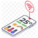 App Mobile App Meteo Misurazione Della Temperatura Icon