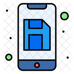 App Save Icon - Download in Colored Outline Style
