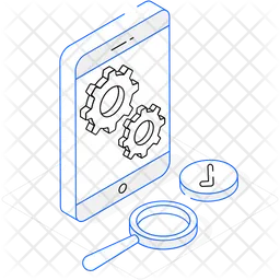 App setting, app development, app configuration, mobile setting, phone setting  Icon