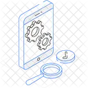 App setting, app development, app configuration, mobile setting, phone setting Icon