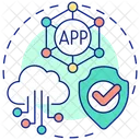 App- und Cloud-Sicherheit  Symbol