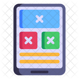 App Wireframe Icon - Download In Flat Style