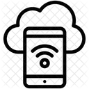 Appareil Cloud En Ligne Reseau Mobile Application Cloud Icône