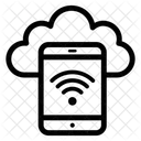 Appareil Cloud En Ligne Reseau Mobile Application Cloud Icône
