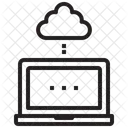 Ordinateur Portable Cloud Cloud Computing Icône