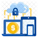 Fintech Appareils Lien Icône