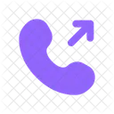 Appel Sortant Arrondi Appel Telephone Icône