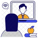 Appel Video Appel En Ligne Chat En Direct Icône