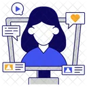 Appel Video Chat Video Message Video Icône
