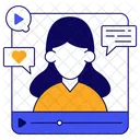 Appel Video Chat Video Message Video Icône