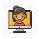 Videoconference Communication Video Icône