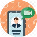 Appel Video Chat En Ligne Icône