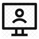 Appel vidéo sur ordinateur  Icon