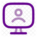 Appel vidéo sur ordinateur  Icon