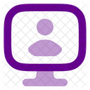 Appel vidéo sur ordinateur  Icon