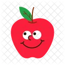 Apple Character Happy Icon