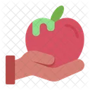 Apple Hand Fruit Icon