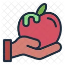 Apple Hand Fruit Icon
