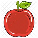 Apple Fruit Apple With Leaf Icon