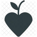 Apple Heart Shaped Icon