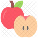 Apple Half Fruit Icon