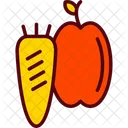 Apple Carrot Food Icon