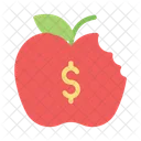 Apple Eaten Dollar Icon