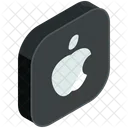 Apple Isometric Icon