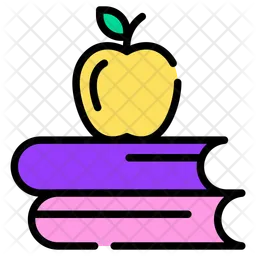 Apple And Book  Icon