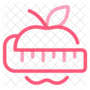 Apple and measuring tape  Icon