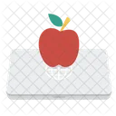 Apfel Auf Laptop Symbol