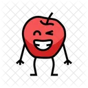 Apple Character Fruit Face Icon