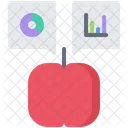 사과 차트  아이콘