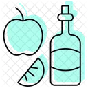 Apple Cider Jug Color Shadow Thinline Icon Icon