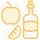 Apple Cider Jug Duotone Line Icon Icon