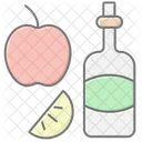 Apple Cider Jug Lineal Color Icon Icon