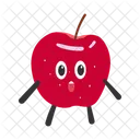 Apple fruit character  Icon